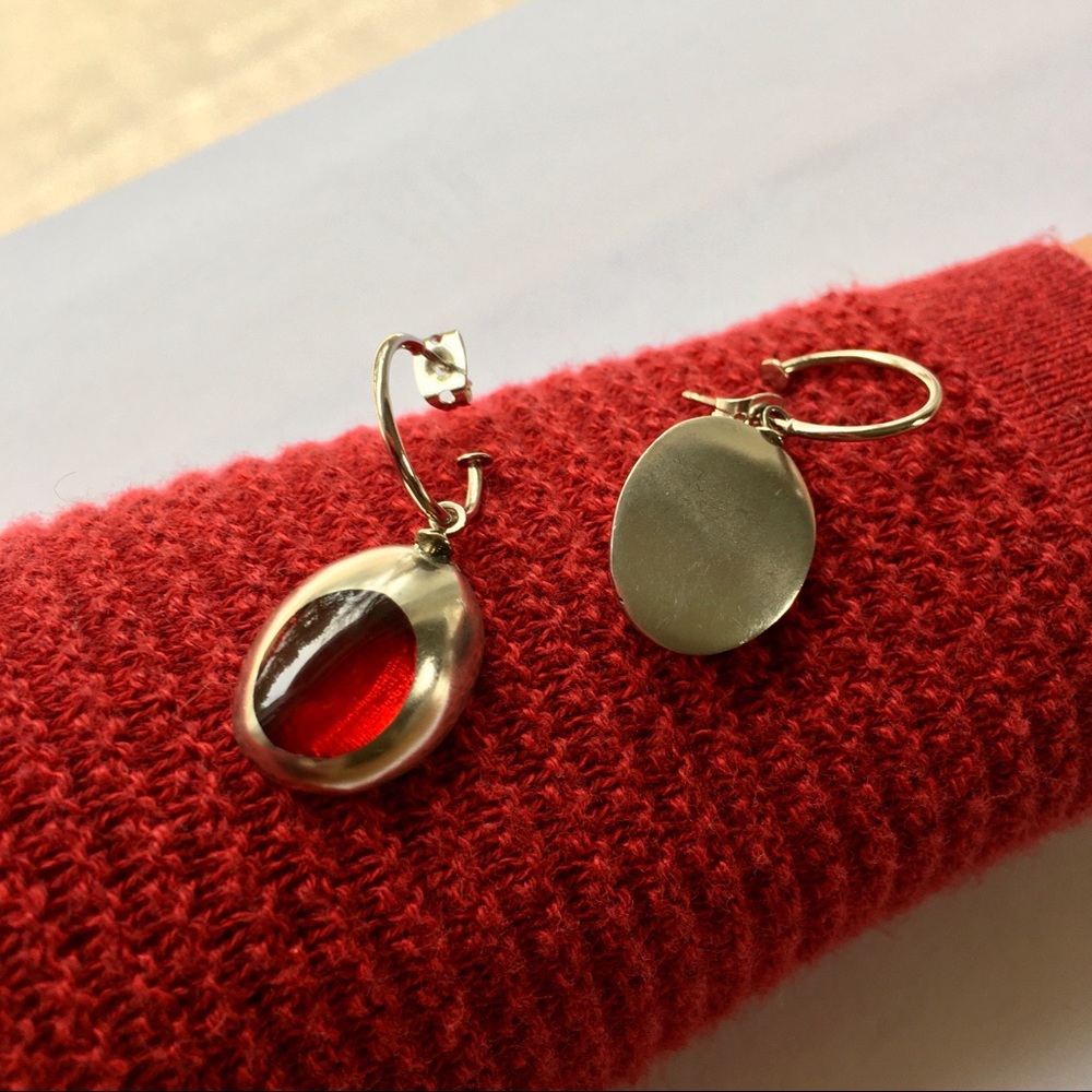 Culture Mix Red w/Silver Earrings
